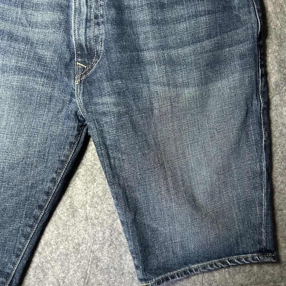 True Religion Men's 38 Geno Relaxed Slim Denim Jorts Shorts Whiskers - Picture 5 of 12